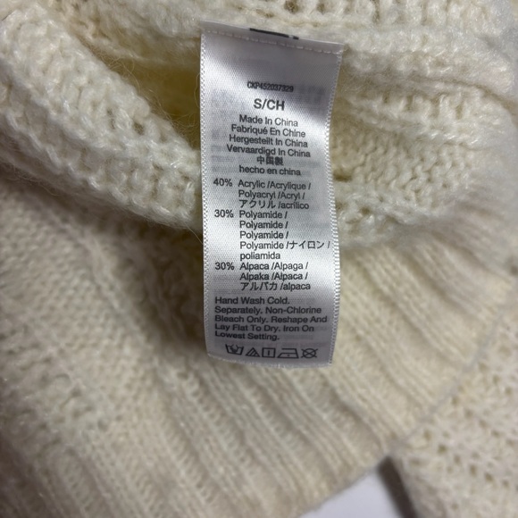 Madewell Charley Pullover Sweater in Antique White, Size Small - Picture 5 of 7